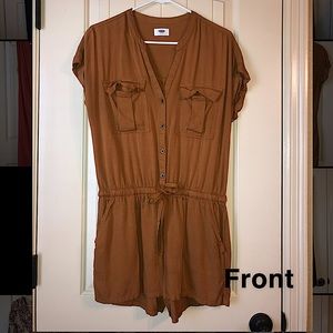 old navy russet short pant romper